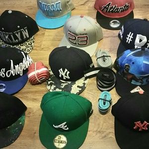 Brand new hats and belts